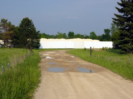 Maple City Drive-In Theatre - Driveway And Fence - Photo From Water Winter Wonderland (newer photo)